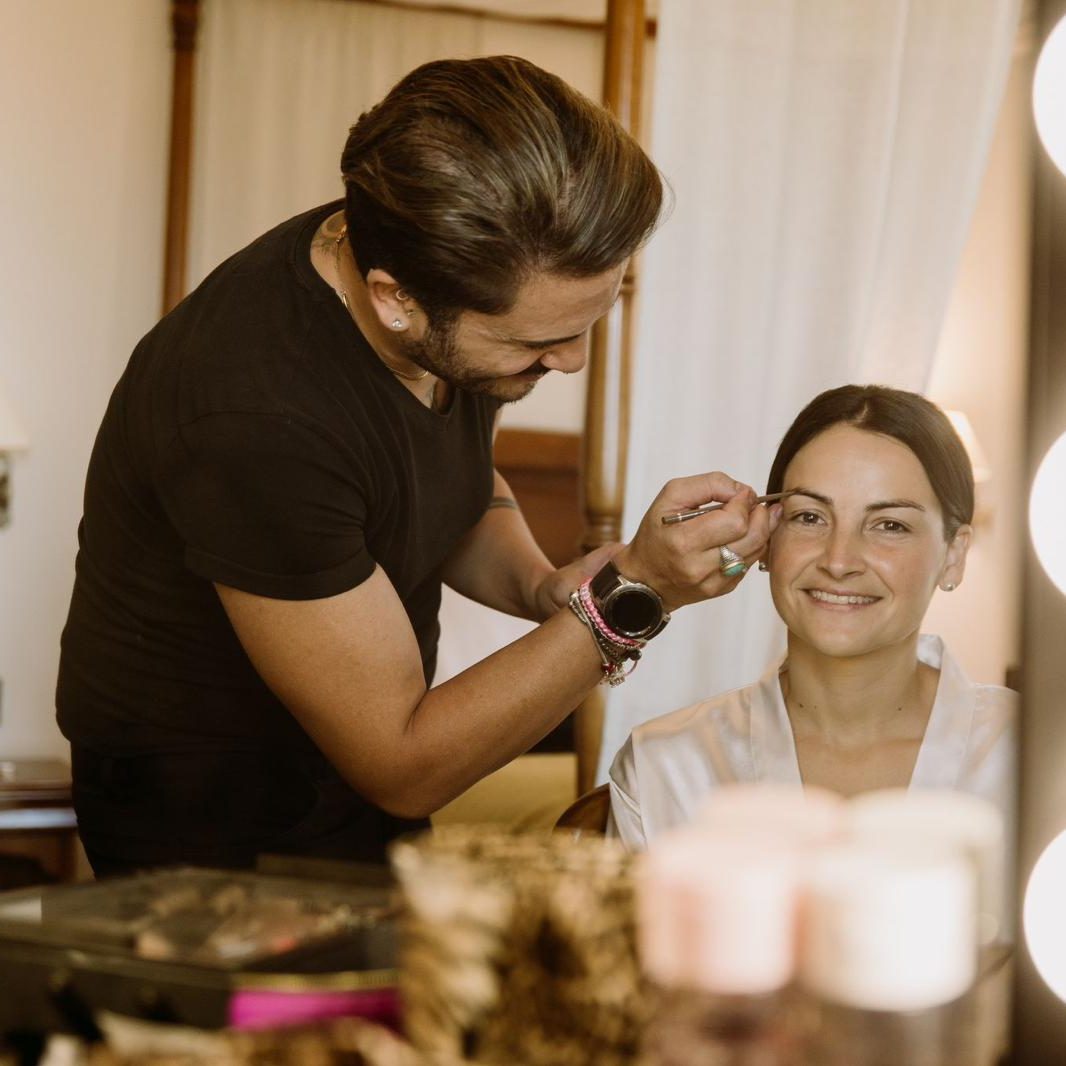 maquillaje en salón de belleza