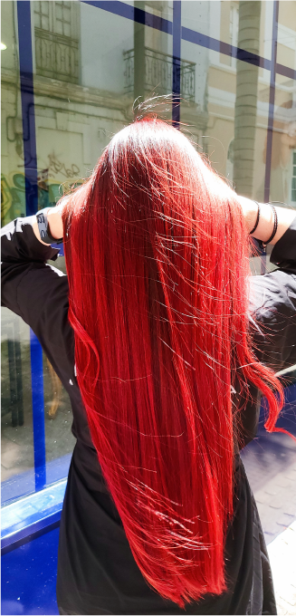 peinado perfecto en salón de belleza